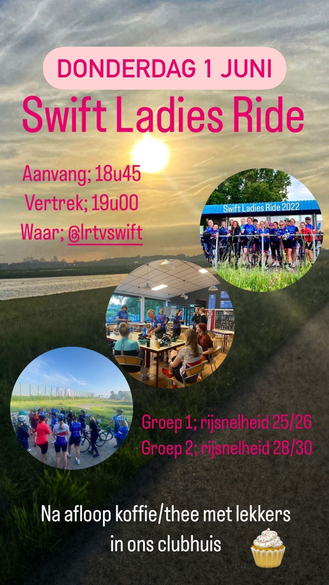 Swift ladies ride, nieuwe datum; donderdag 1 juni