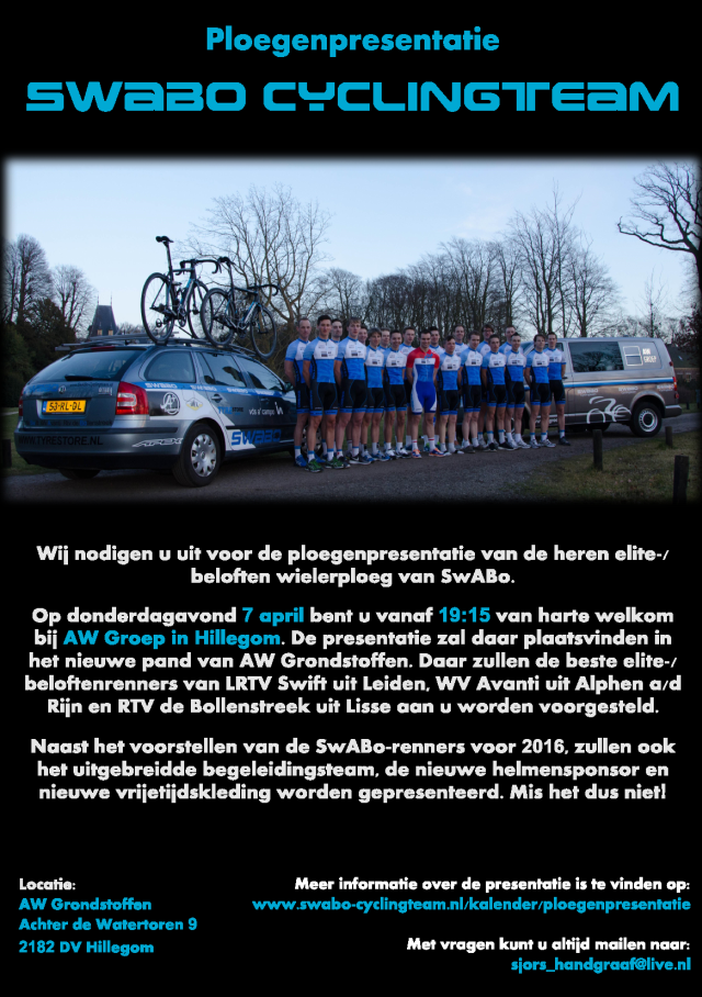 Ploegpresentatie SwABo Cycling Team