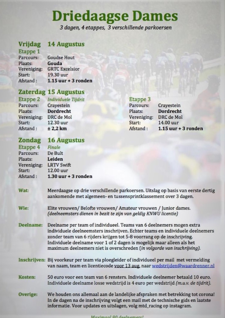 Slot etappe ‘Driedaagse Dames’ op de Bult